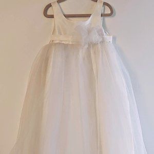 Us Angels Creamy White Empire Waist Tulle Dress size 6